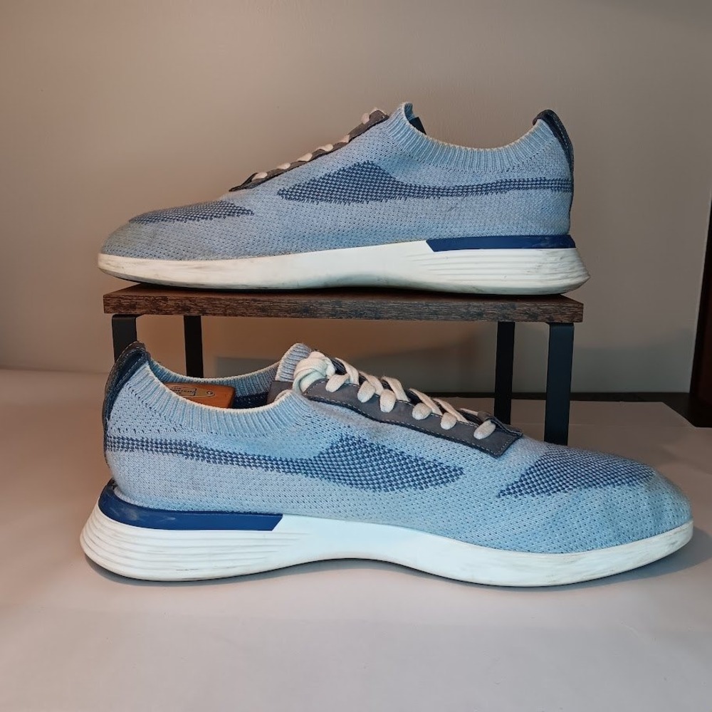 Wolf & Shepherd SwiftKnit Derby Mens 13 Blue Knit Hybrid Dress Sneaker - Picture 2 of 7